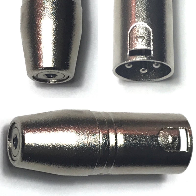 CESS Stereo 3.5mm TRS Female to 3-pin XLR Male Adapter, Silver Matte Finish (1 Pack) - Image 3